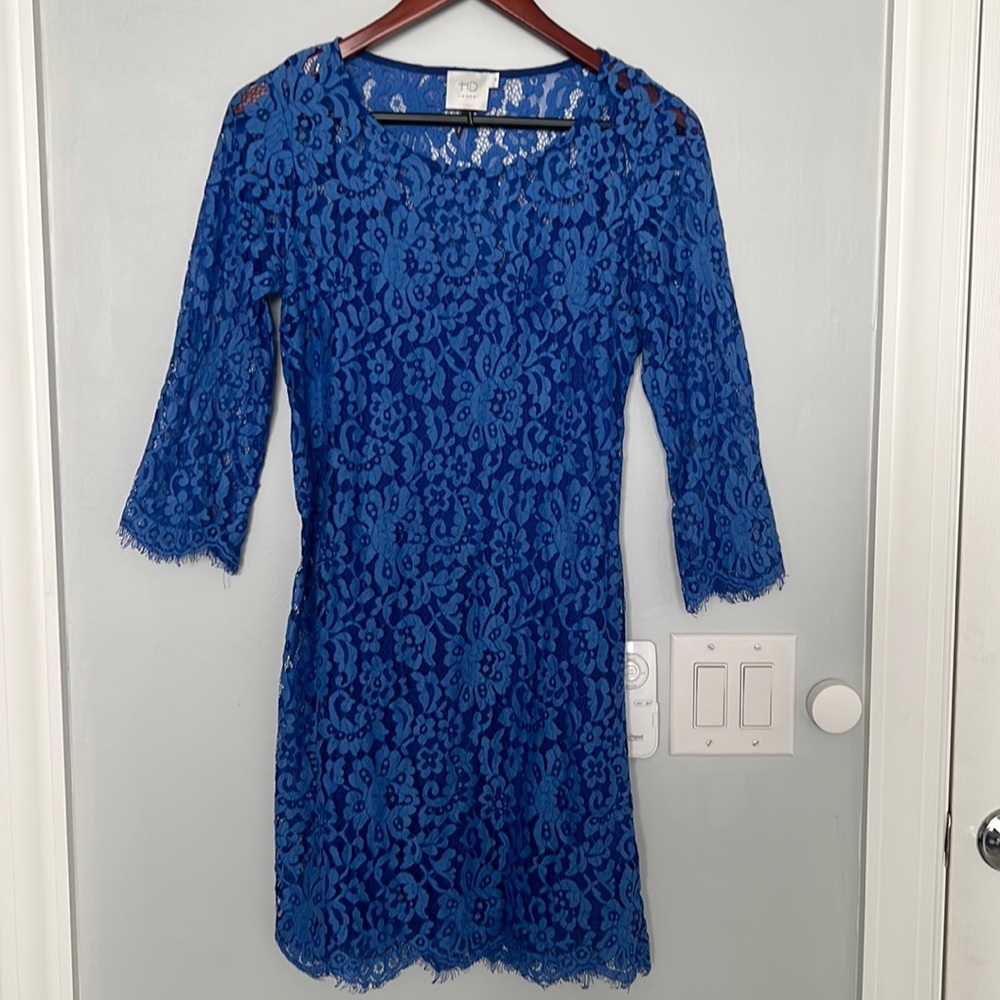 HD in Paris: Anthropologie Size XS Blue Lace Dress